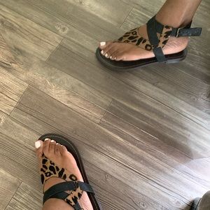 Nine West leopard print sandals